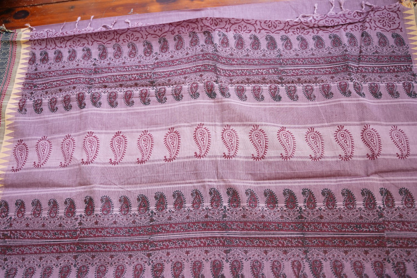 Block Printed Chettinad Cotton Saree PC17622