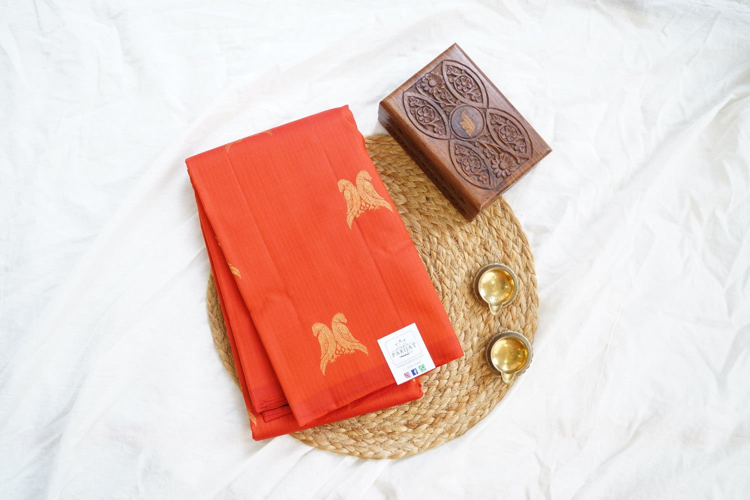 Borderless Kanchi silk saree