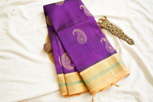 Block Printed silkcotton Saree PC17648