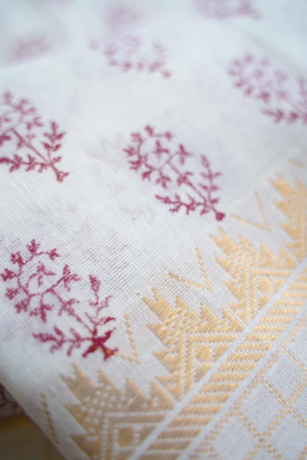 Block Printed Chettinad Cotton Saree PC17647