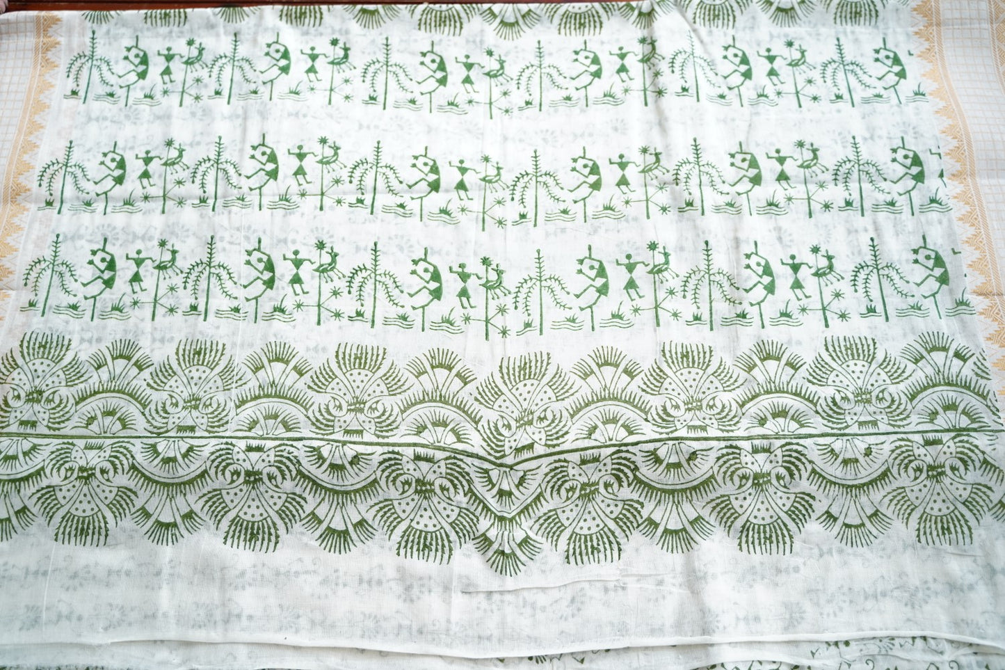 Block Printed Chettinad Cotton Saree PC17645