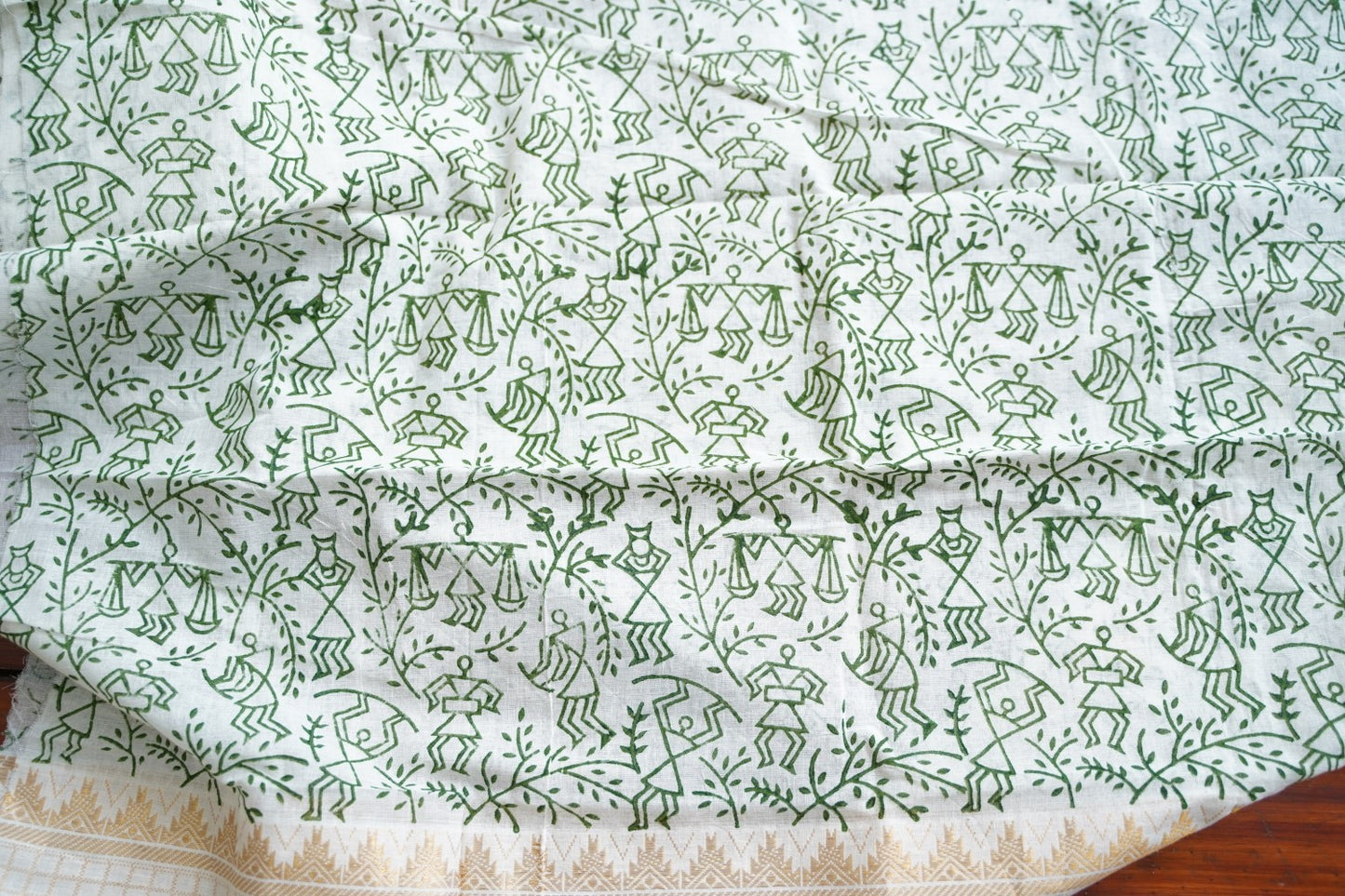 Block Printed Chettinad Cotton Saree PC17645