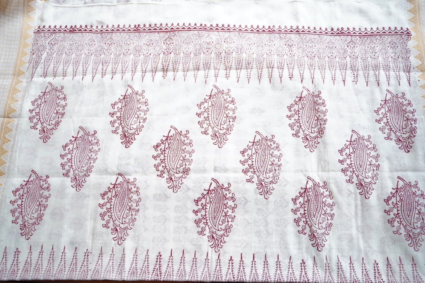 Block Printed Chettinad Cotton Saree PC17647