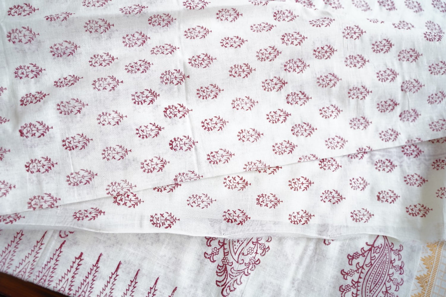 Block Printed Chettinad Cotton Saree PC17647