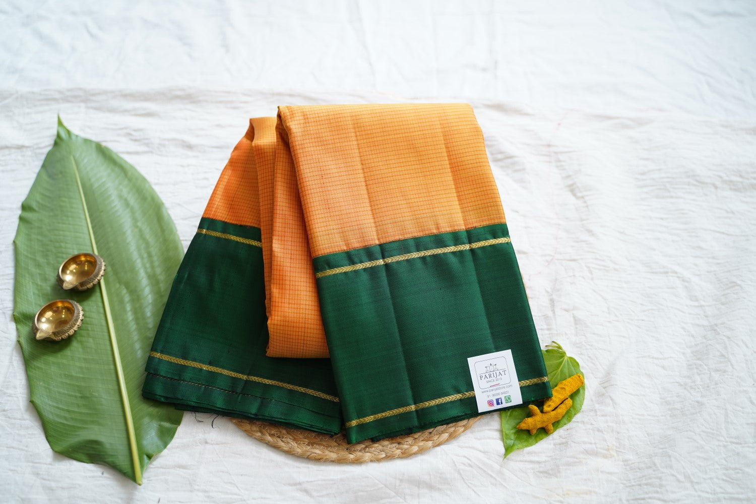Pallum Pazhamum Checks Silk
