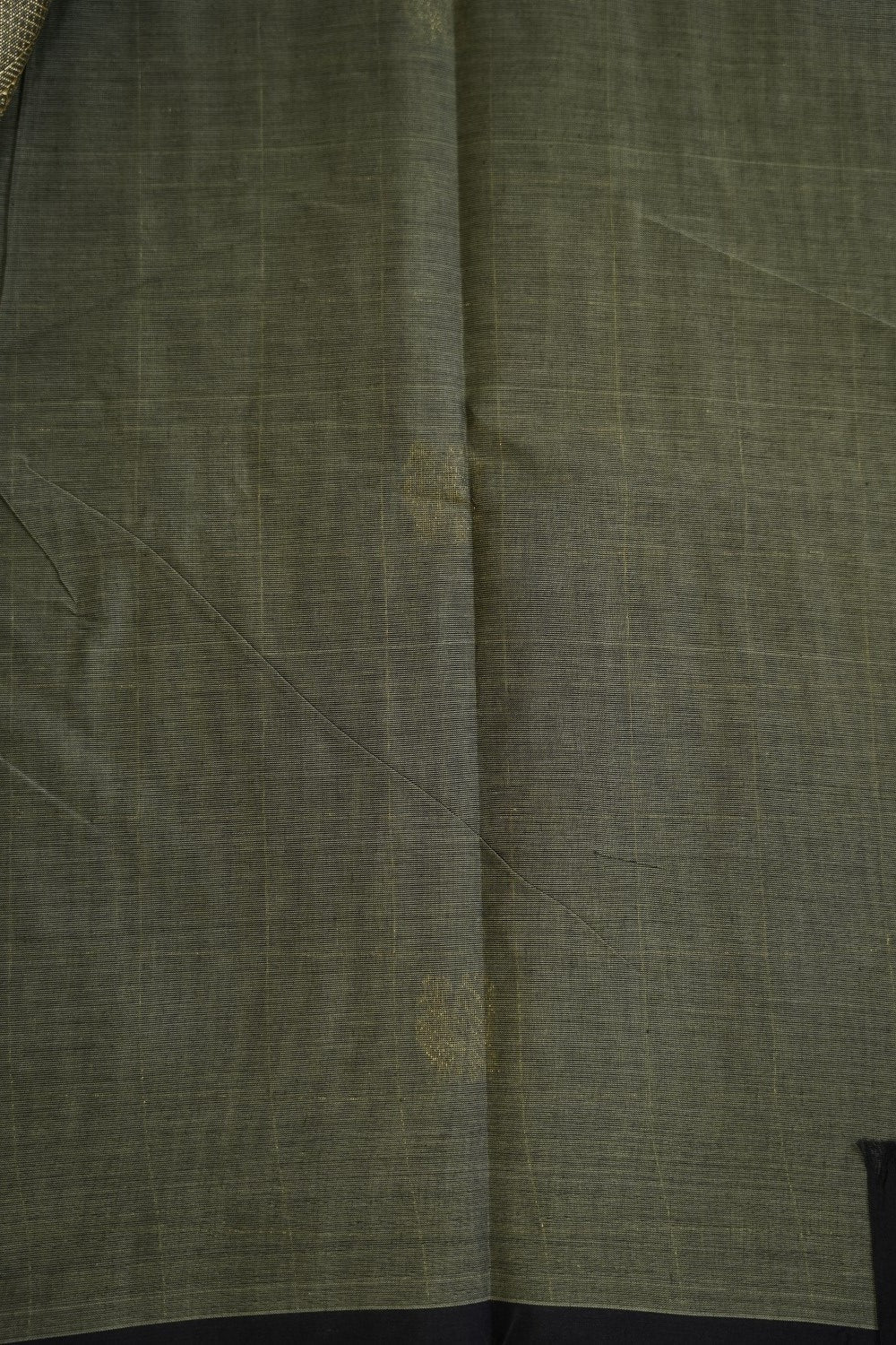 Greenish Grey  Checks (Annam Buttas) Chettinad handloom Cotton Saree PC11497