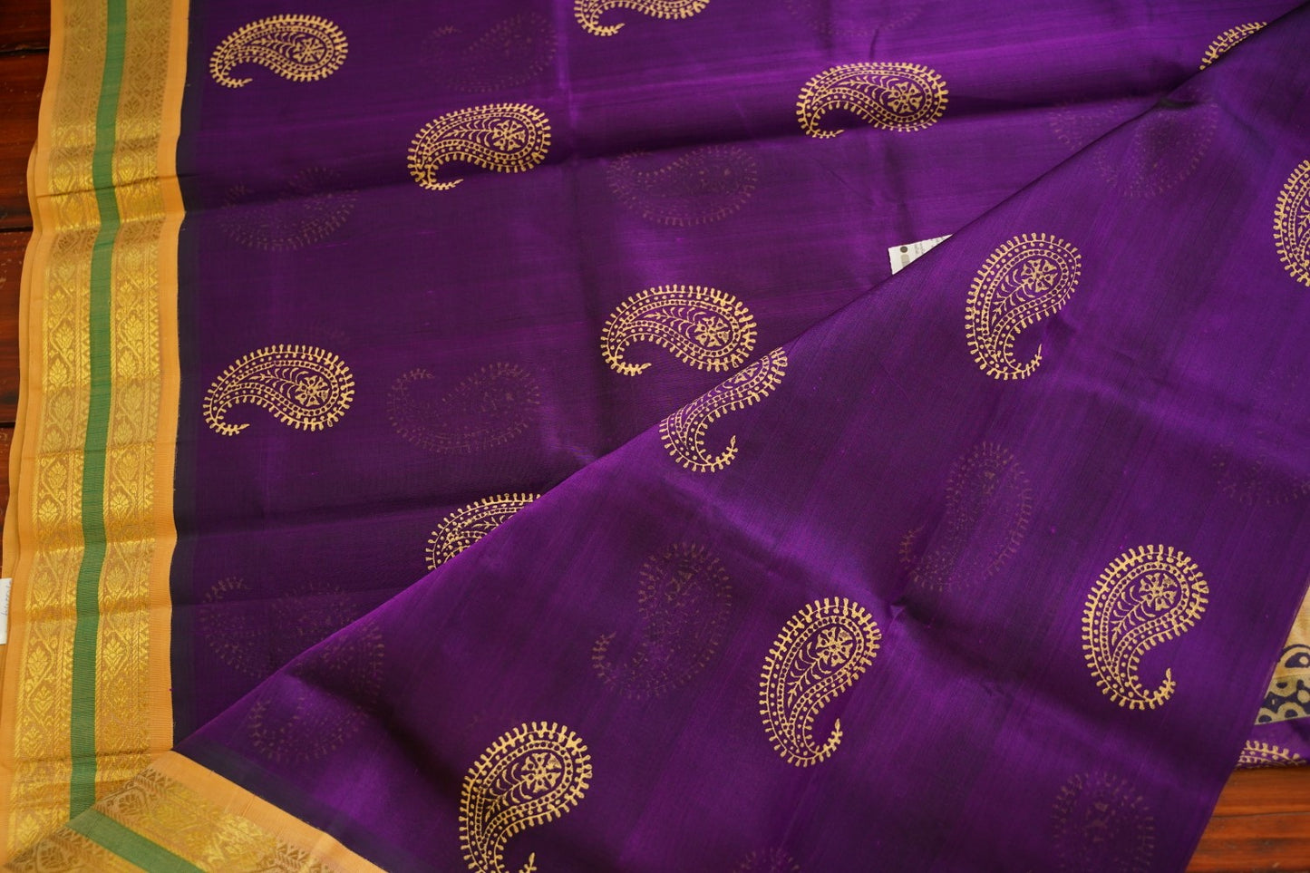 Block Printed silkcotton Saree PC17648
