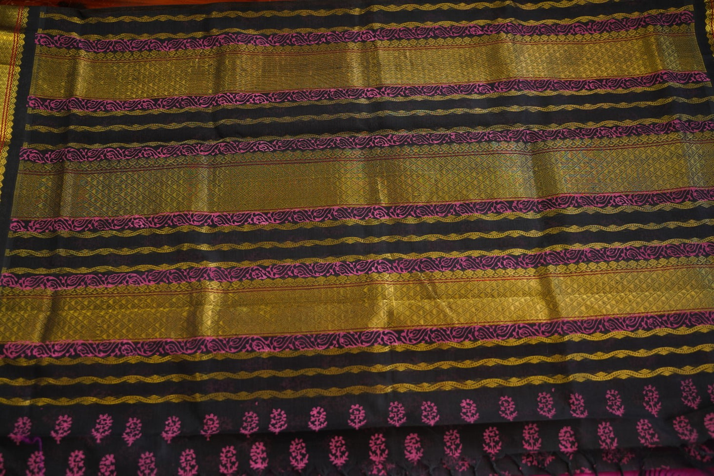 Block Printed silkcotton Saree PC17650