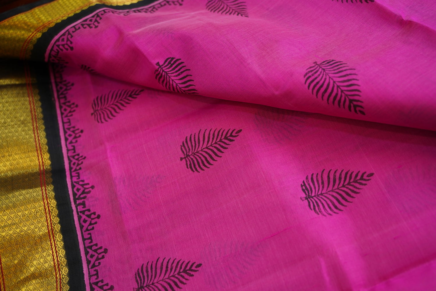 Block Printed silkcotton Saree PC17650