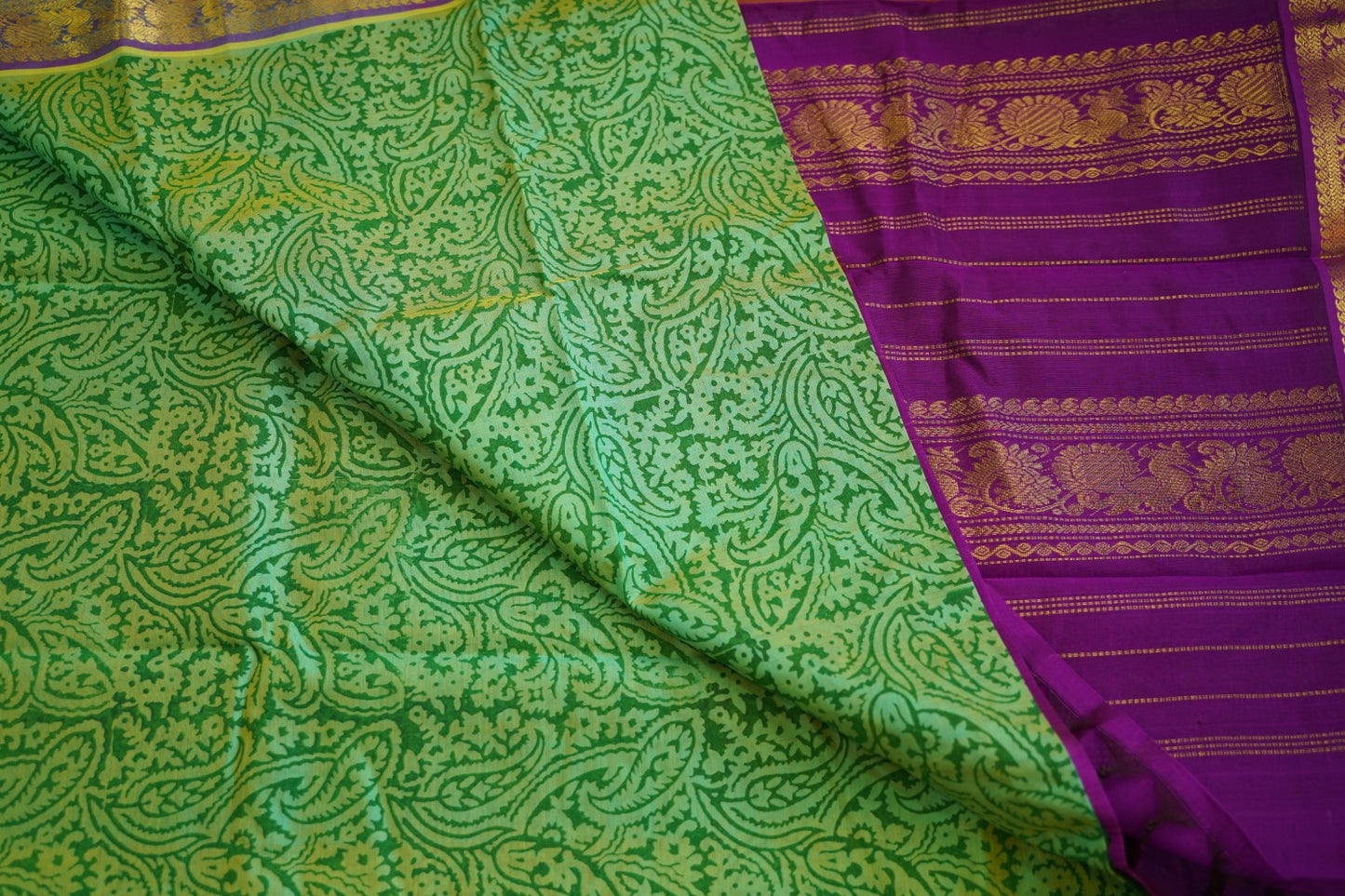 Block Printed silkcotton Saree PC17651