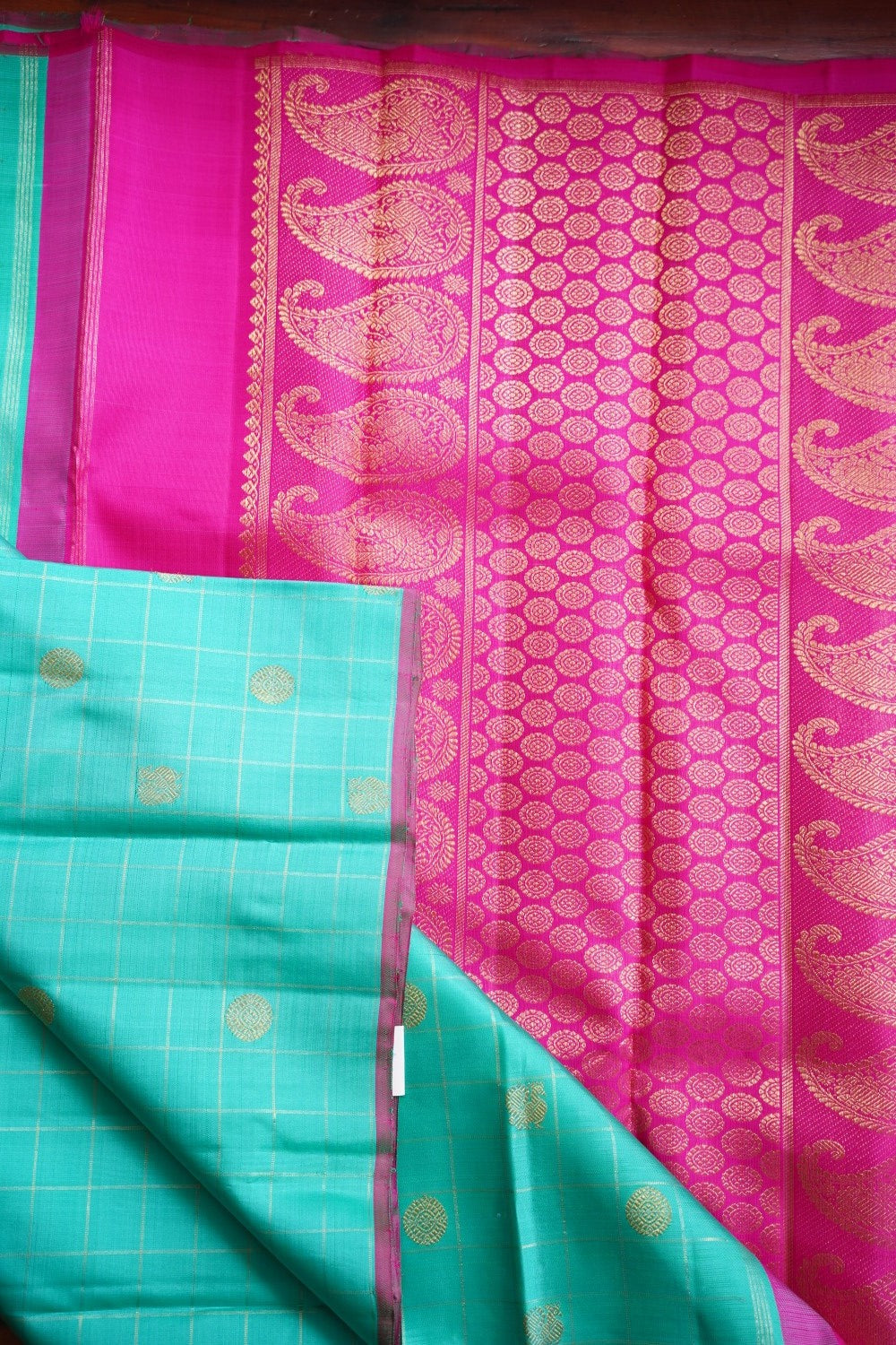 Purple Butta  Kanchi  Silk Cotton Saree With Zari Border  PC10626