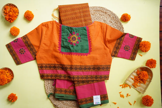 Kanchi Cotton Saree & Blouse Set PC12836