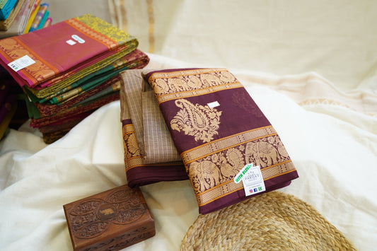 Kanchi handloom Cotton  Saree PC13121