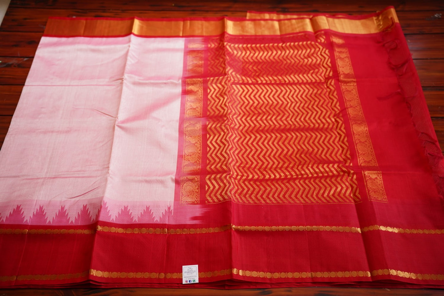 Yellow Kanchi Checks Silk Cotton Saree With Zari Border PC10631