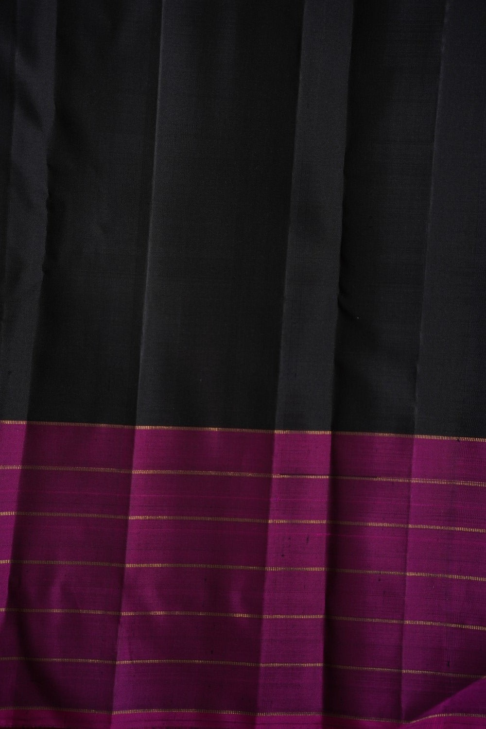 Black Pure Kanchi Silk Saree PC10619