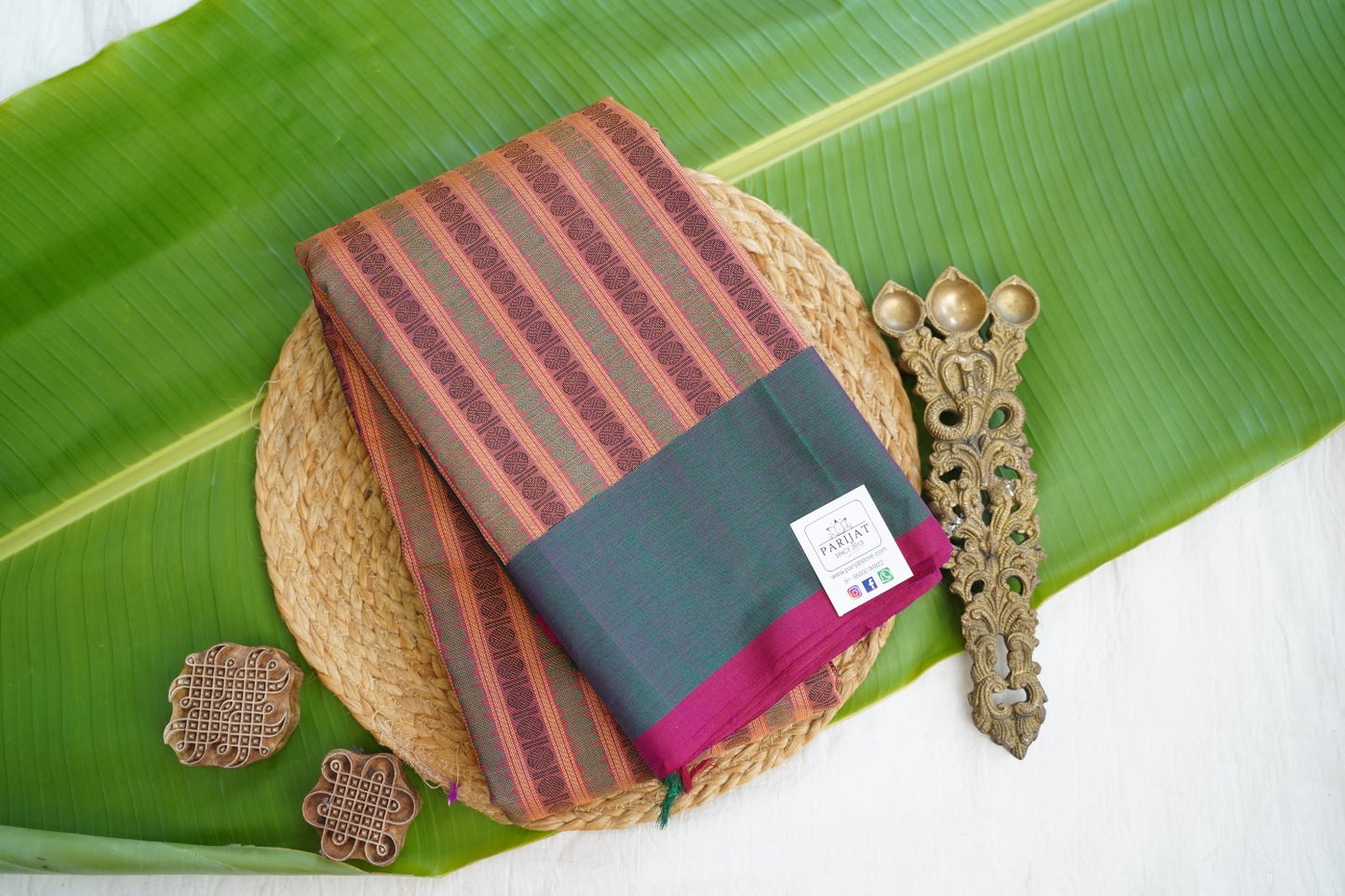 Kanchi handloom Cotton Saree PC16913