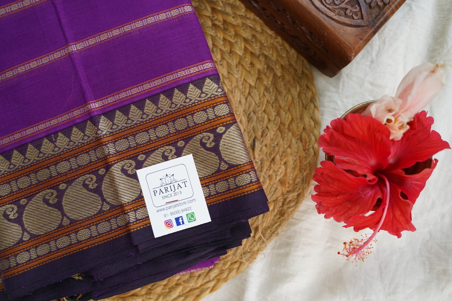 Kanchi handloom Cotton Saree PC15743