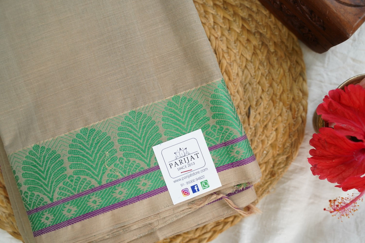 Kanchi handloom Cotton Saree PC15751