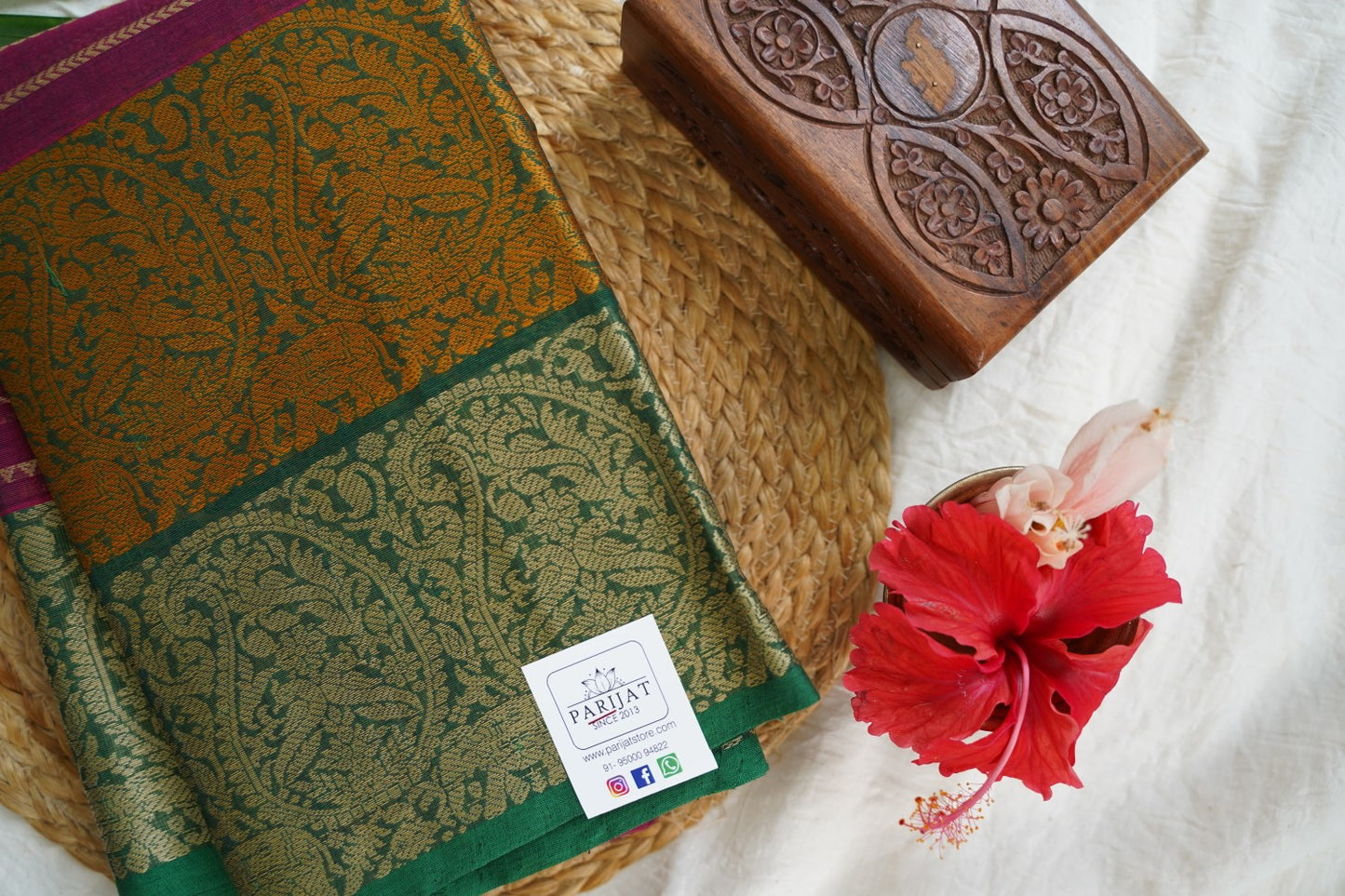 Kanchi handloom Cotton Saree PC15767