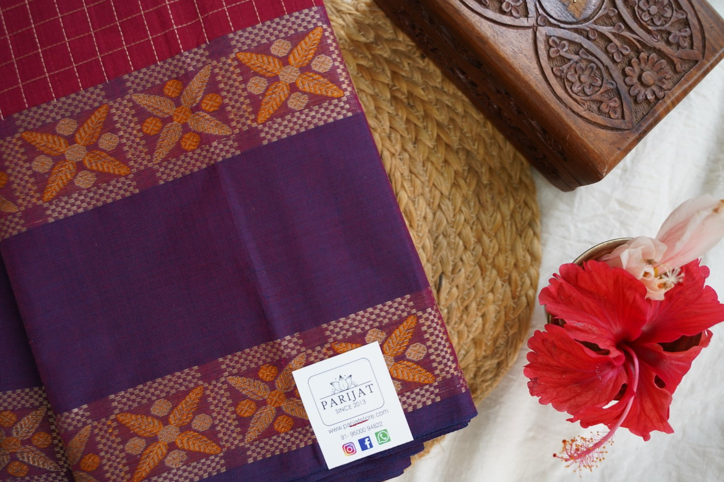 Kanchi handloom Cotton Saree PC15766