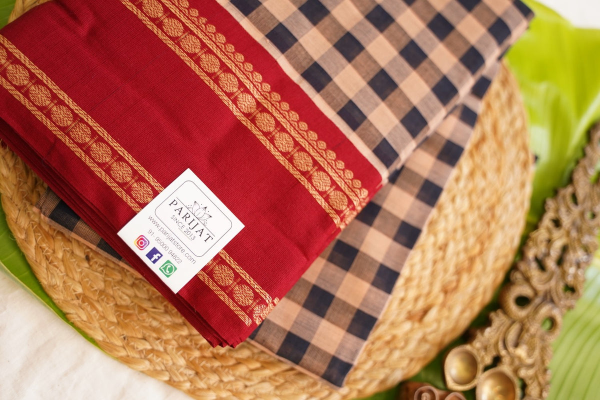 Chettinad handloom Cotton Saree PC17821