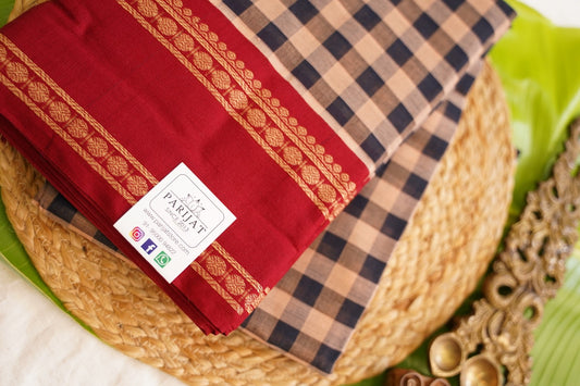 Chettinad handloom Cotton Saree PC17821