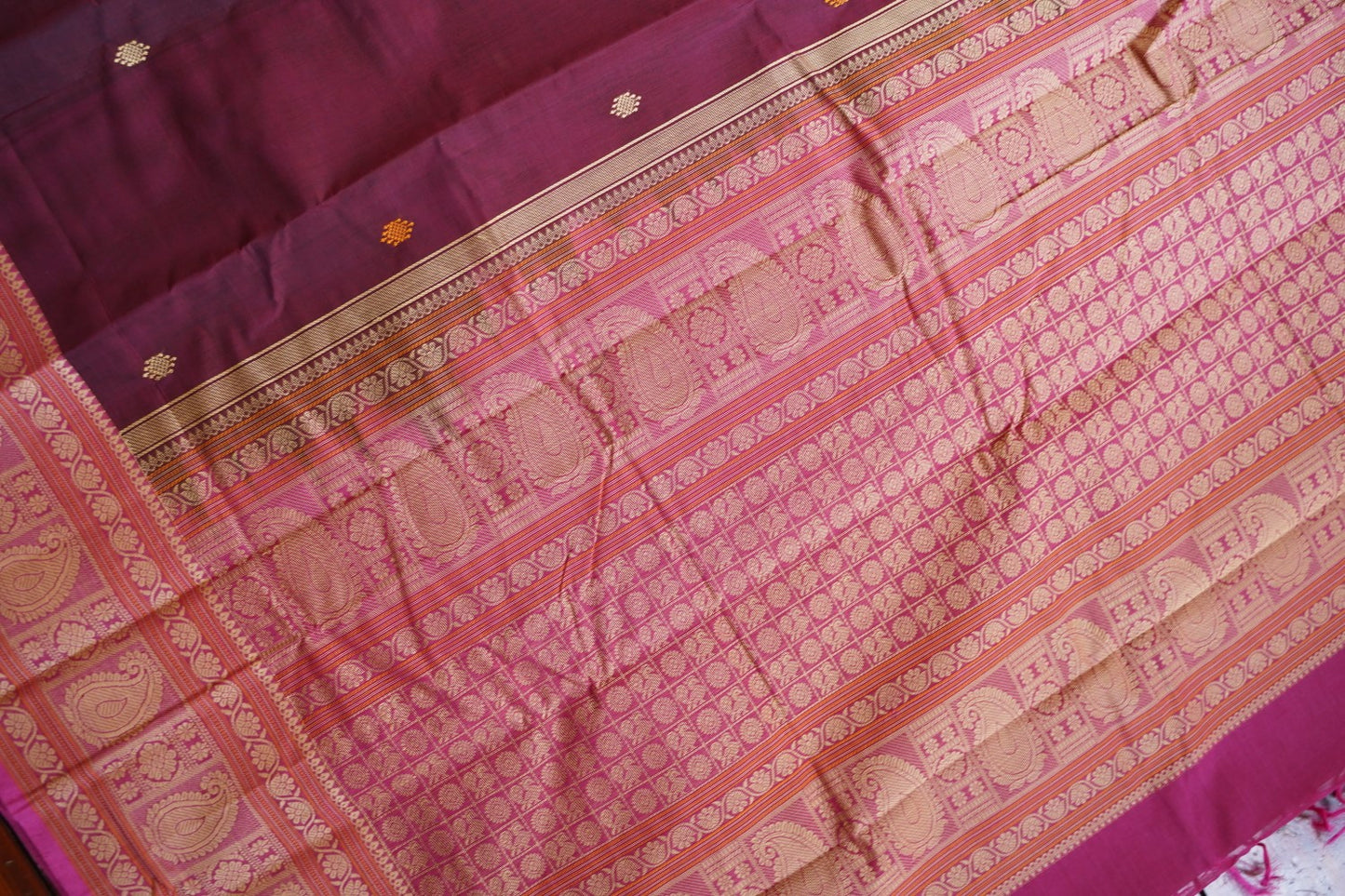 Kanchi handloom Cotton Saree PC15773
