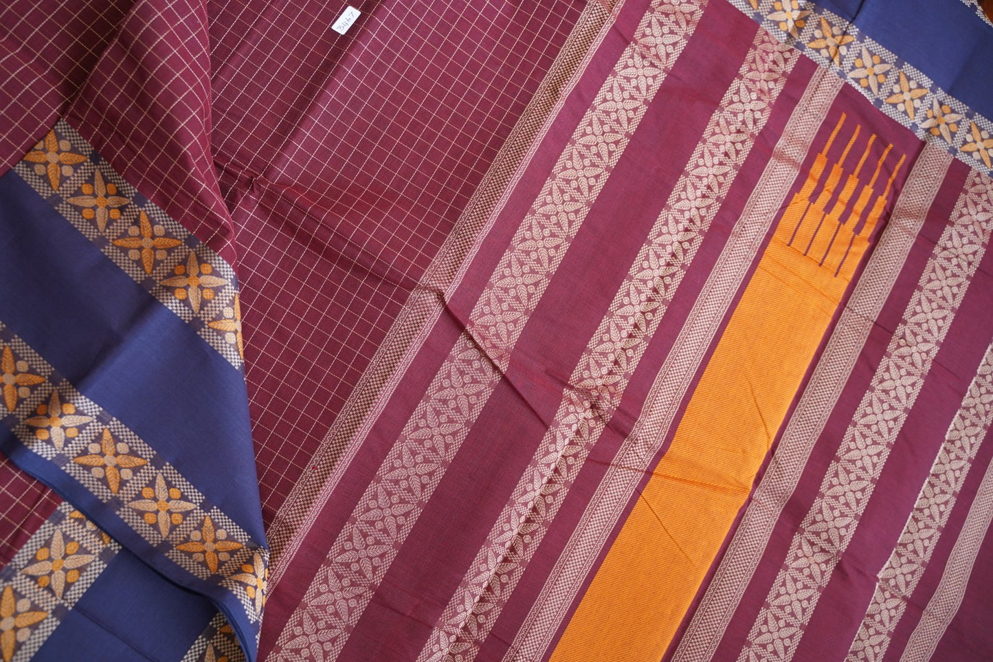 Kanchi handloom Cotton Saree PC15757