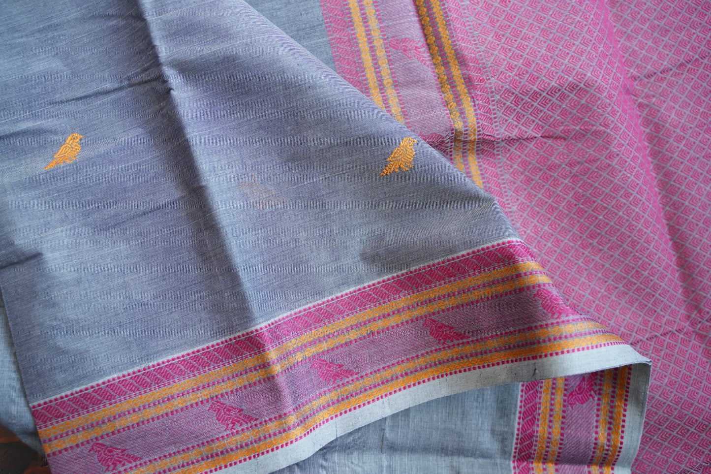 Kanchi handloom Cotton Saree PC15756