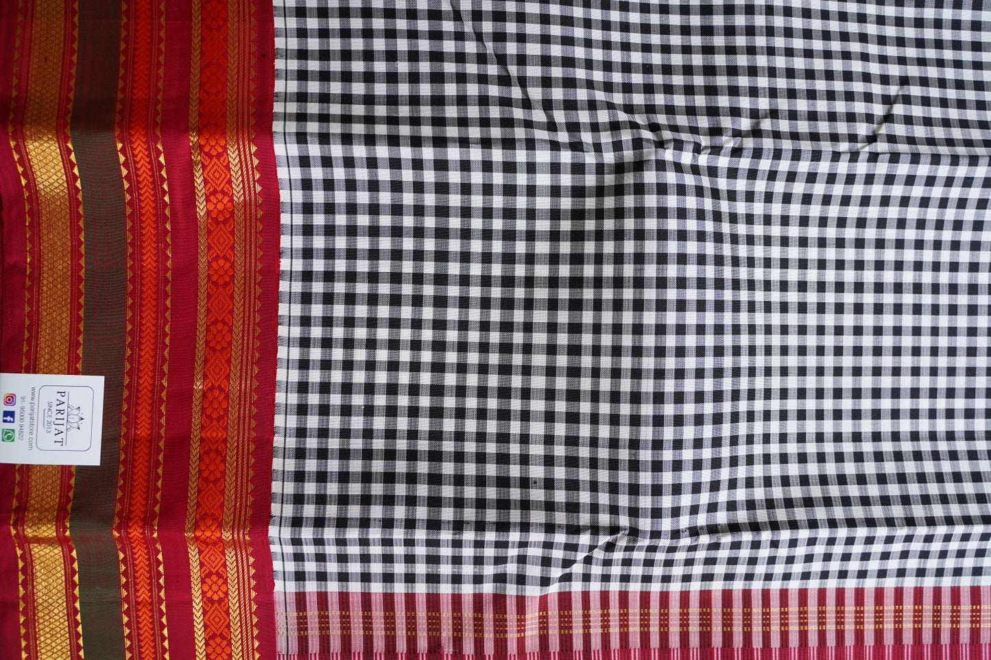 Kanchi Silk Saree with korvai Border -Kattam