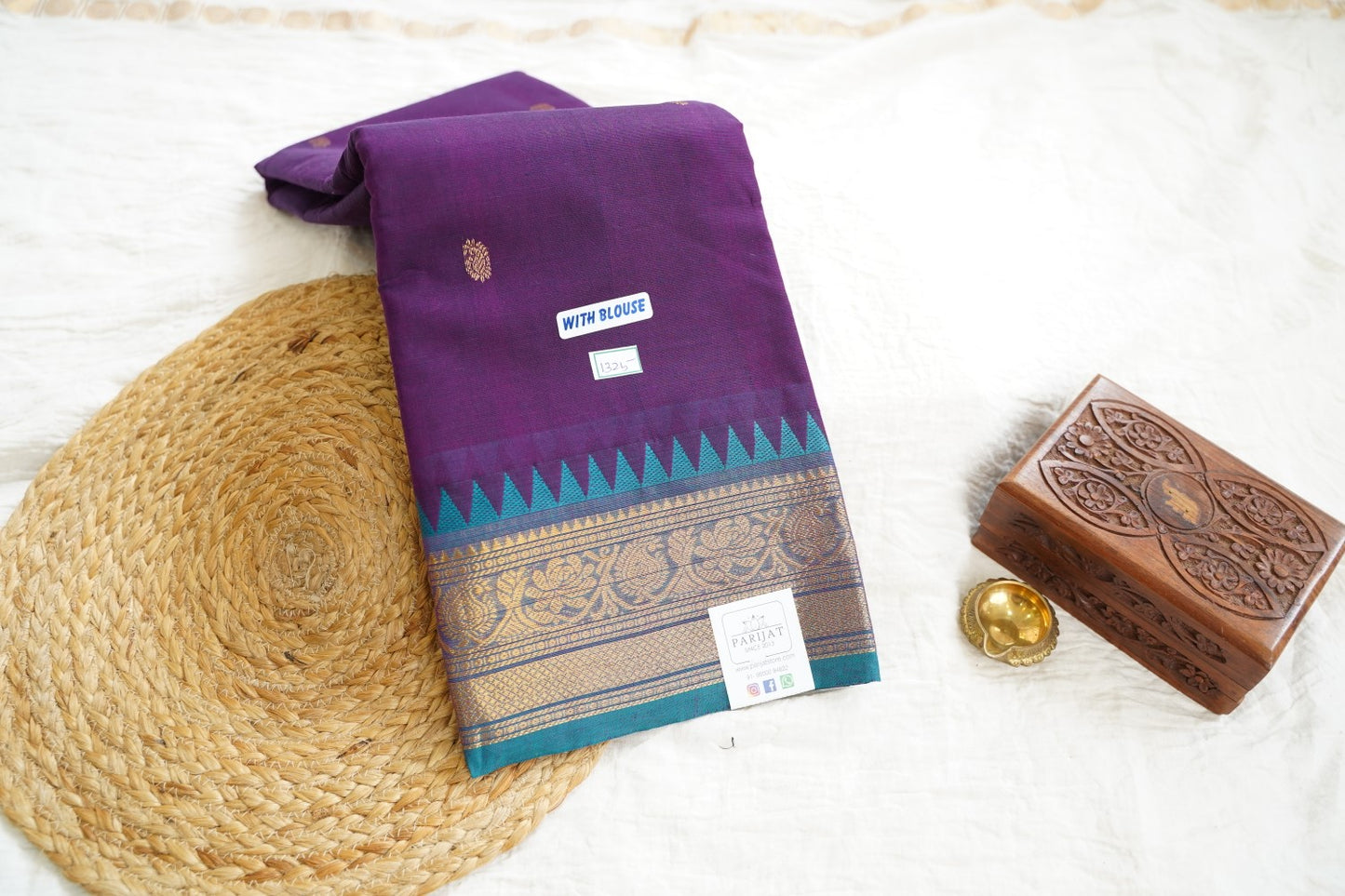 Chettinad handloom Cotton Saree PC15814