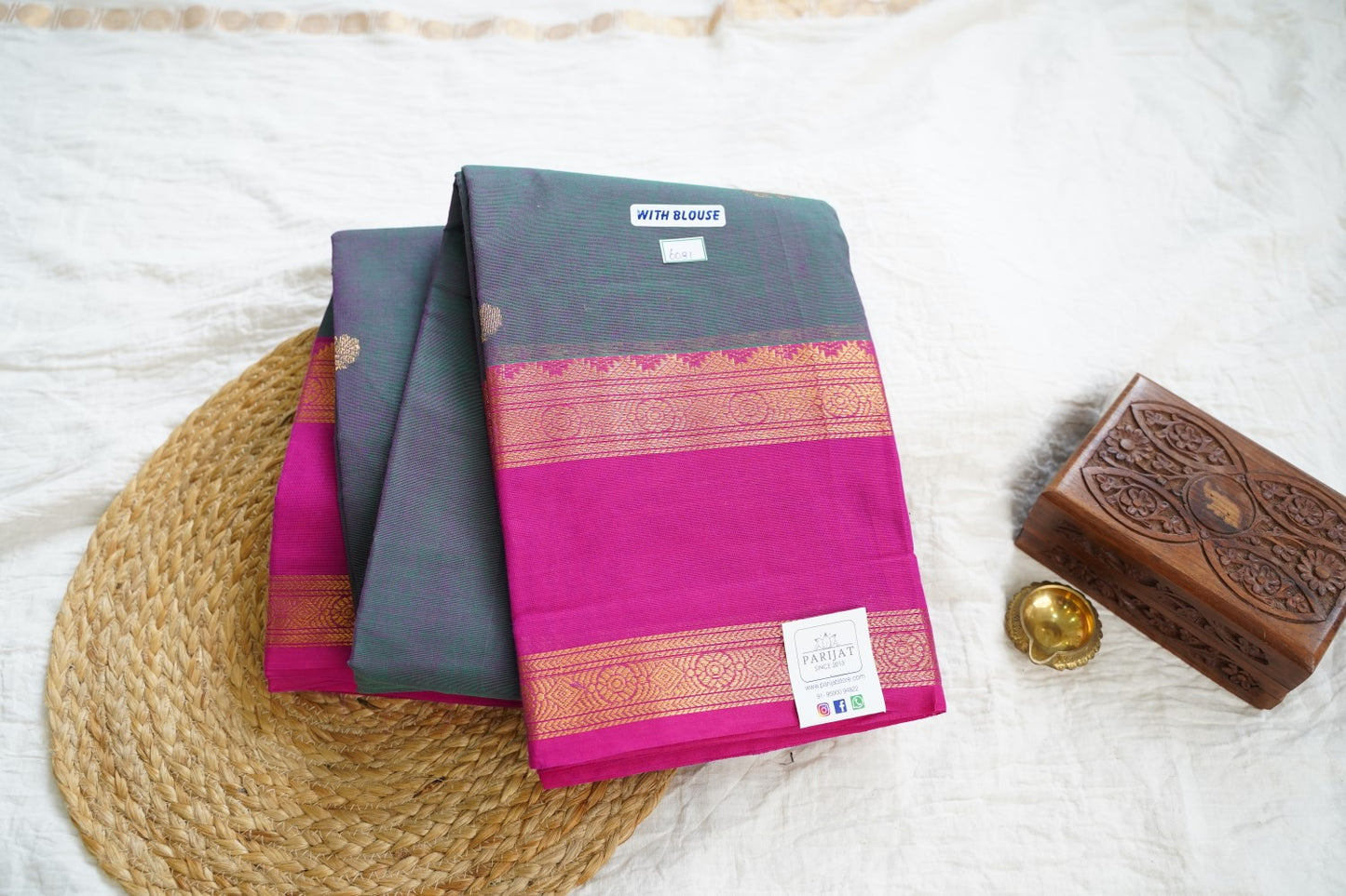 Chettinad handloom Cotton Saree PC15819