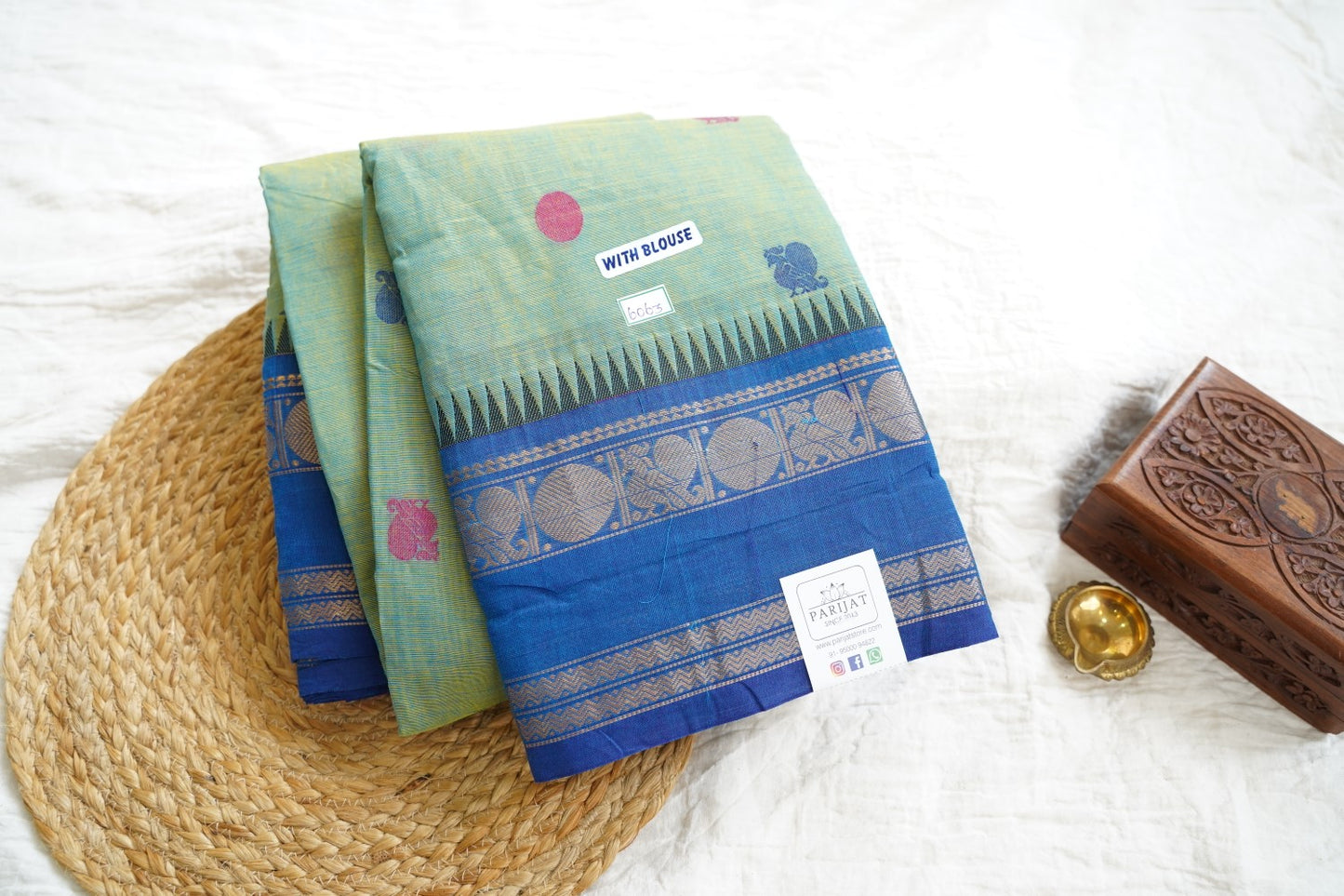 Chettinad handloom Cotton Saree PC15804