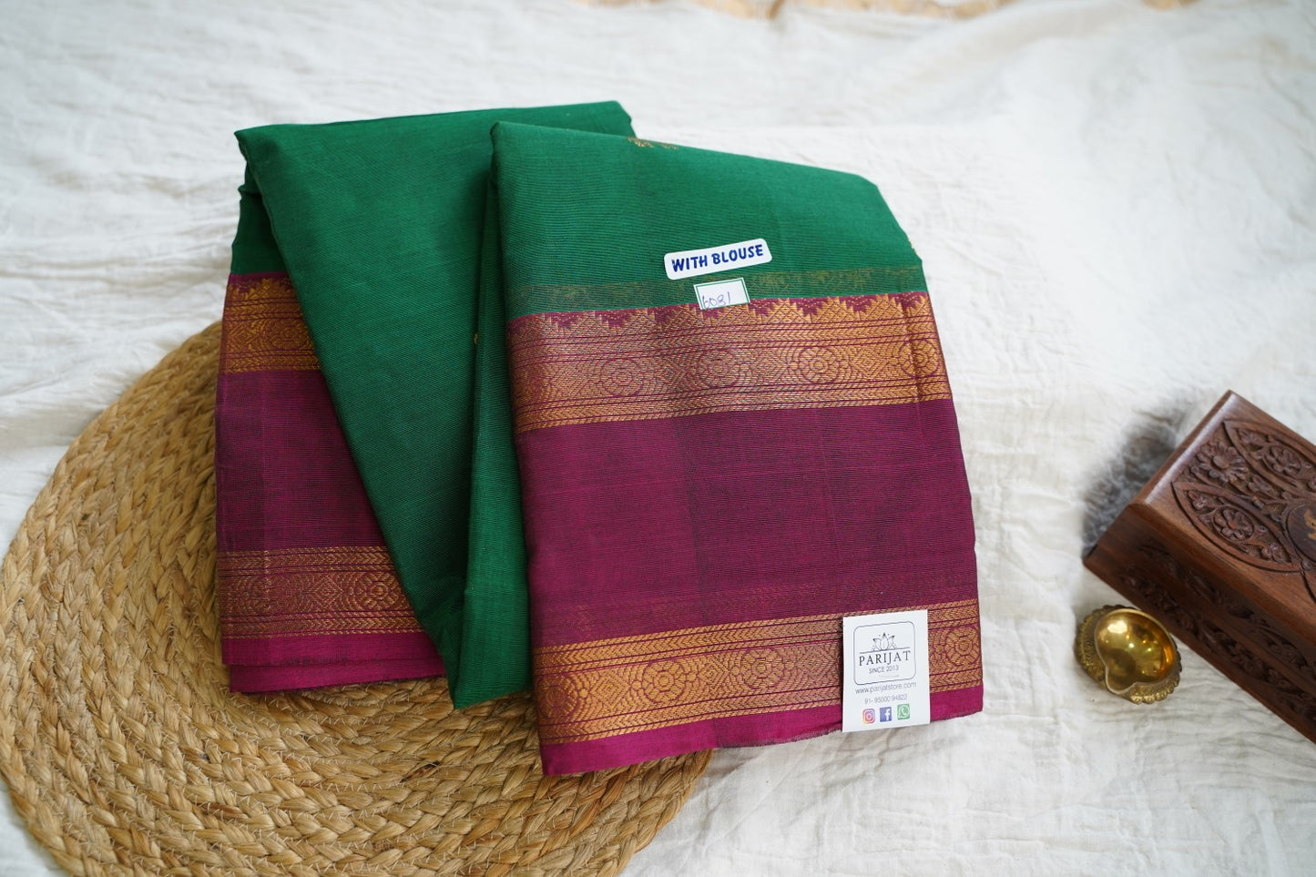 Chettinad handloom Cotton Saree PC15817