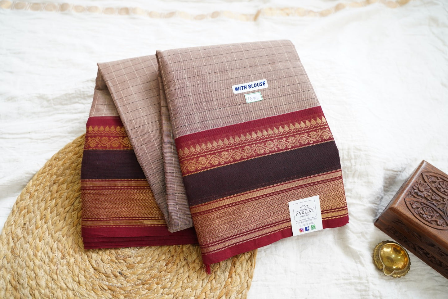Chettinad handloom Cotton Saree PC15815