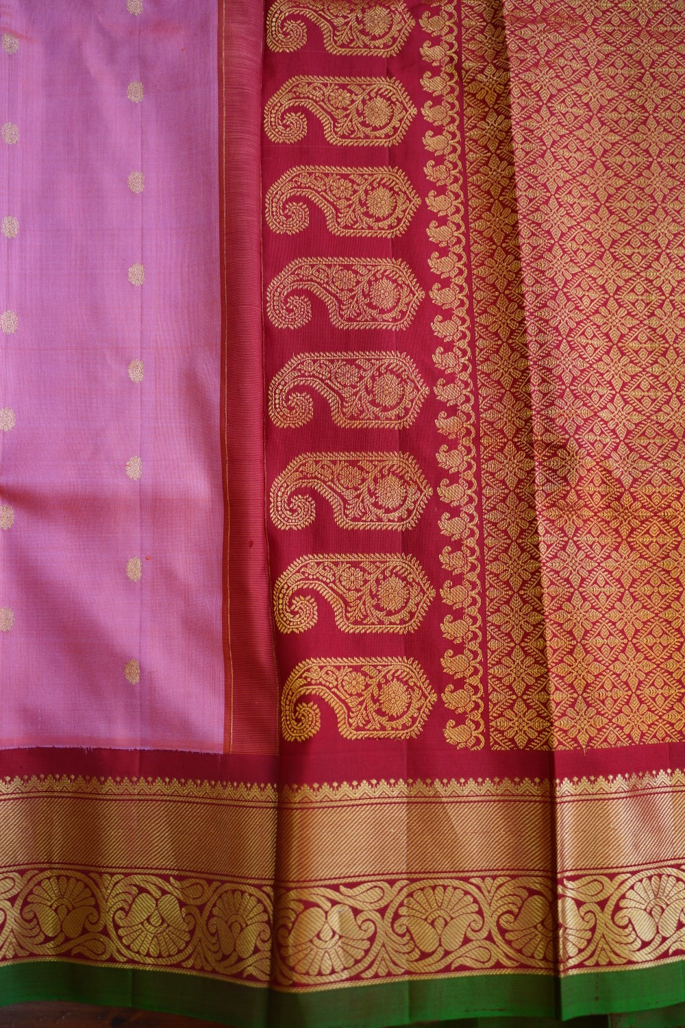 Gadwal Silk Saree With Zari Border  PC13317