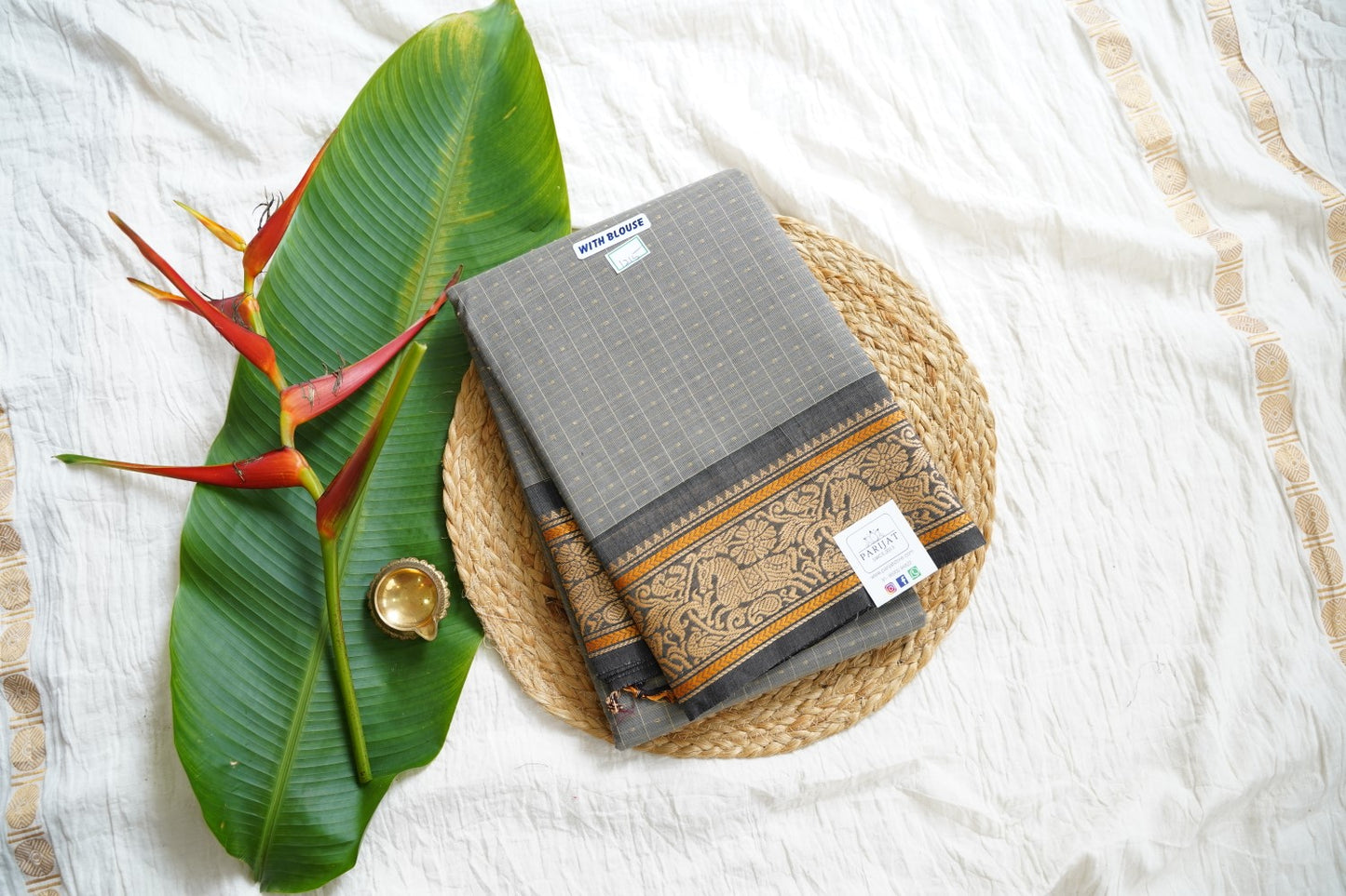 Chettinad handloom Cotton Saree PC15872