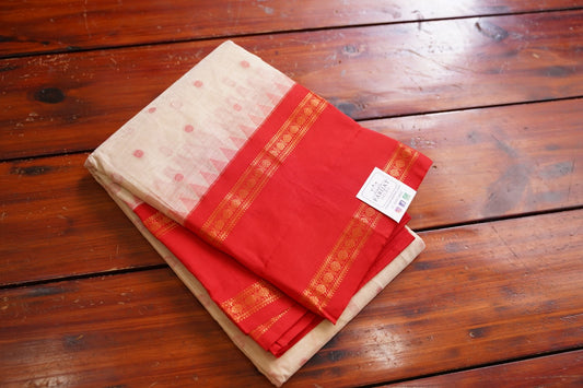 Chettinad handloom Cotton Saree PC17848[light beige]