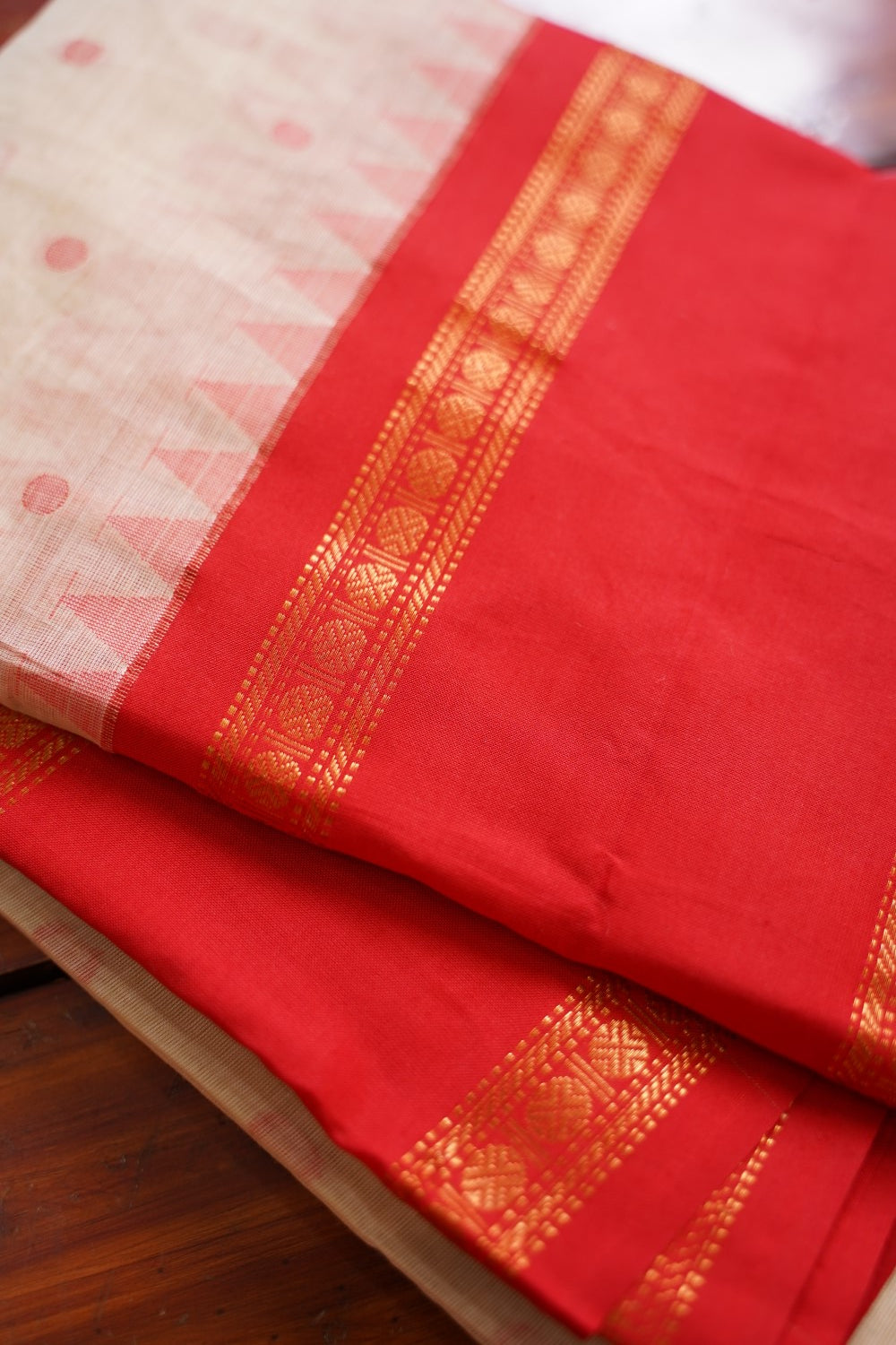 Chettinad handloom Cotton Saree PC17848[light beige]