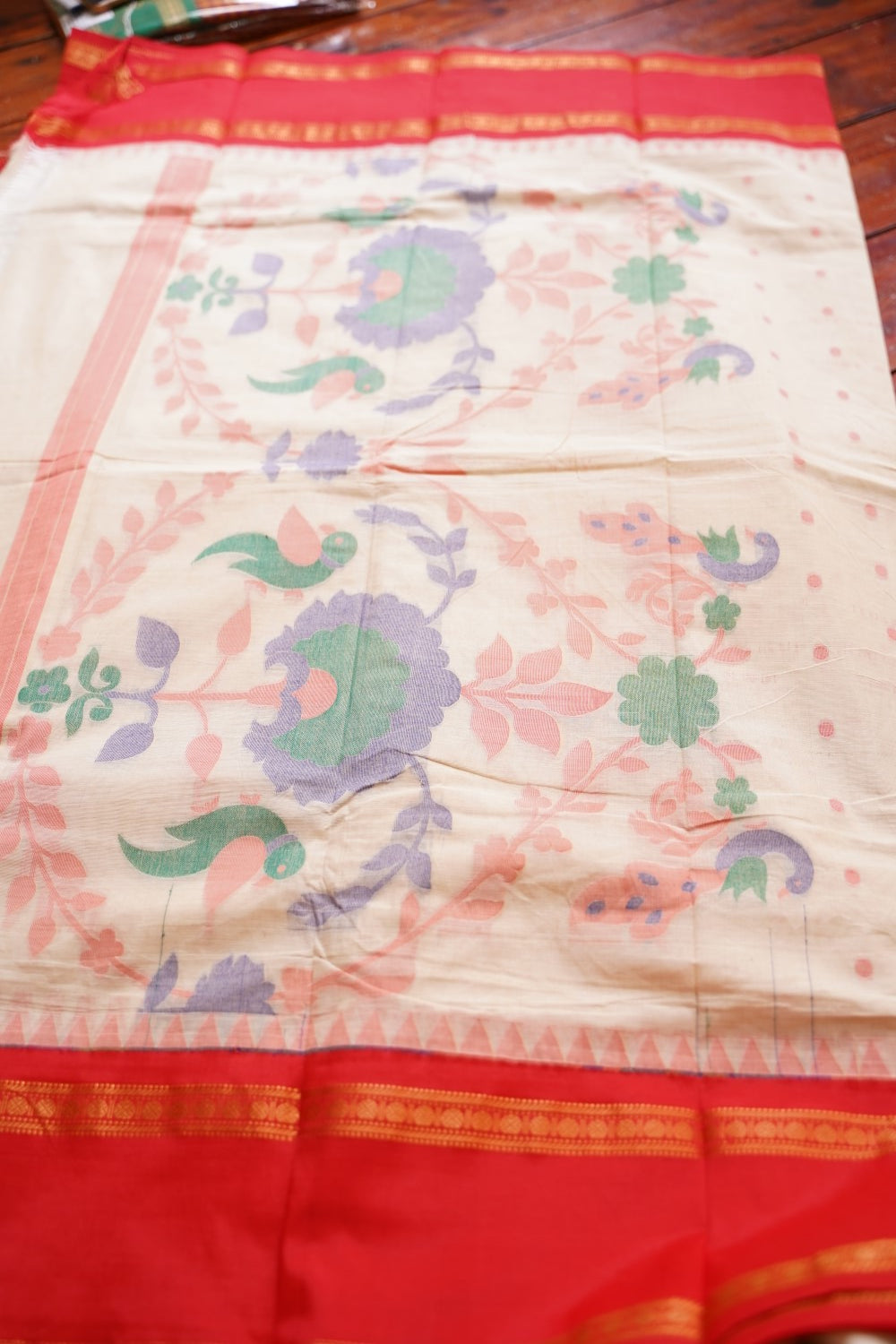 Chettinad handloom Cotton Saree PC17848[light beige]