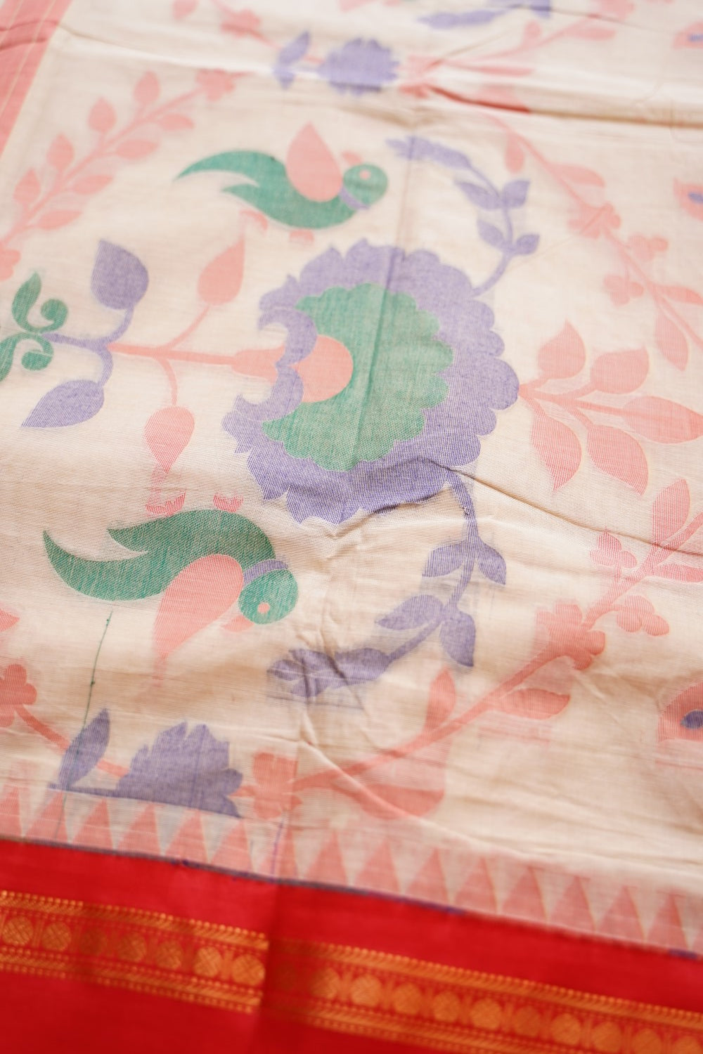 Chettinad handloom Cotton Saree PC17848[light beige]