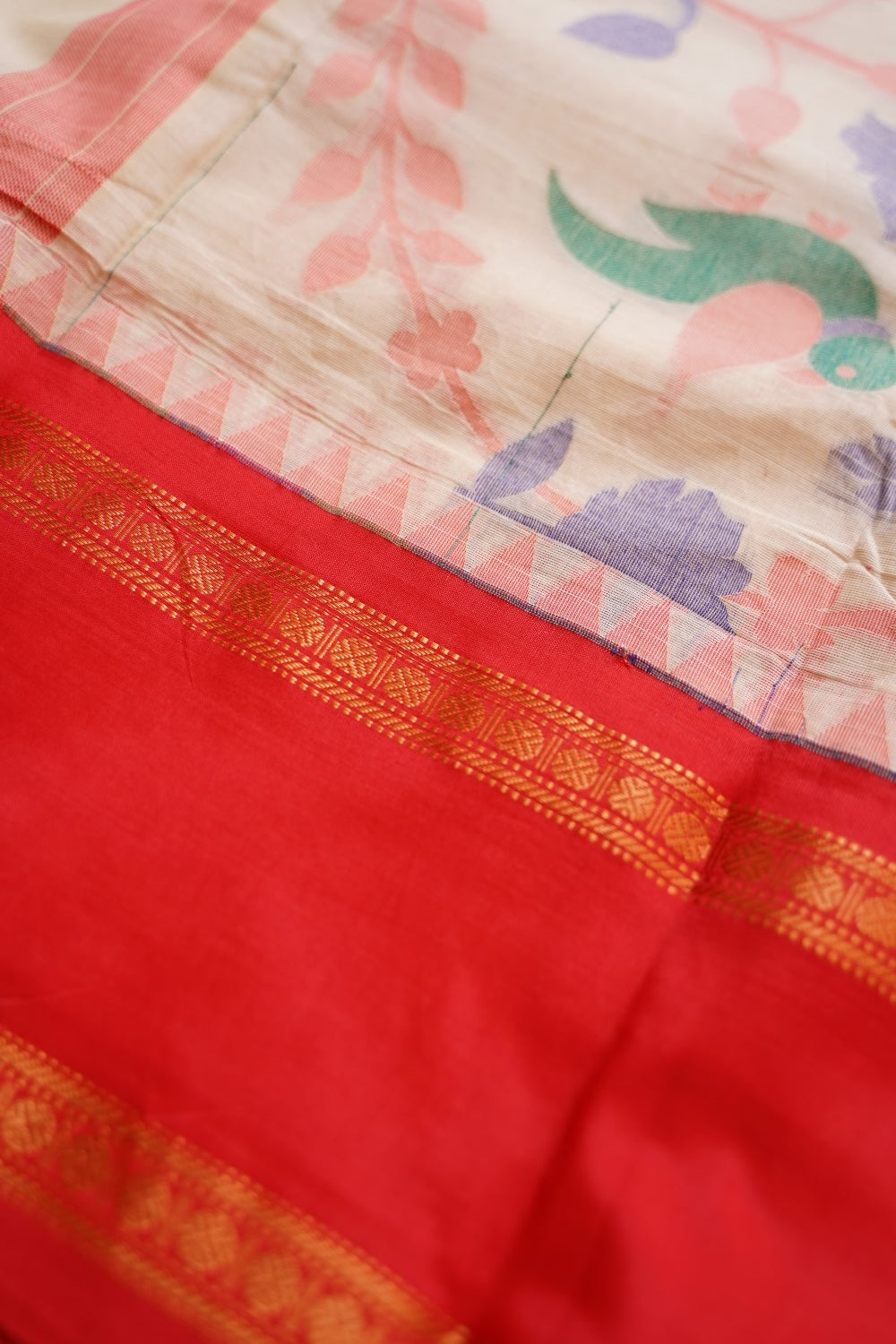 Chettinad handloom Cotton Saree PC17848[light beige]