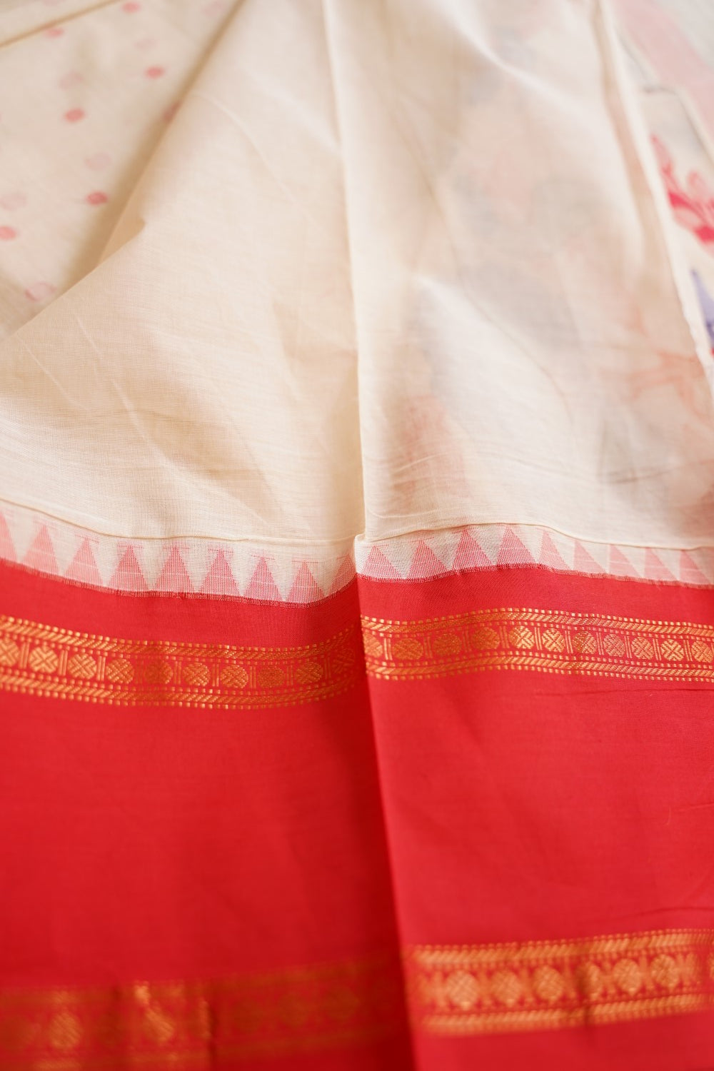 Chettinad handloom Cotton Saree PC17848[light beige]