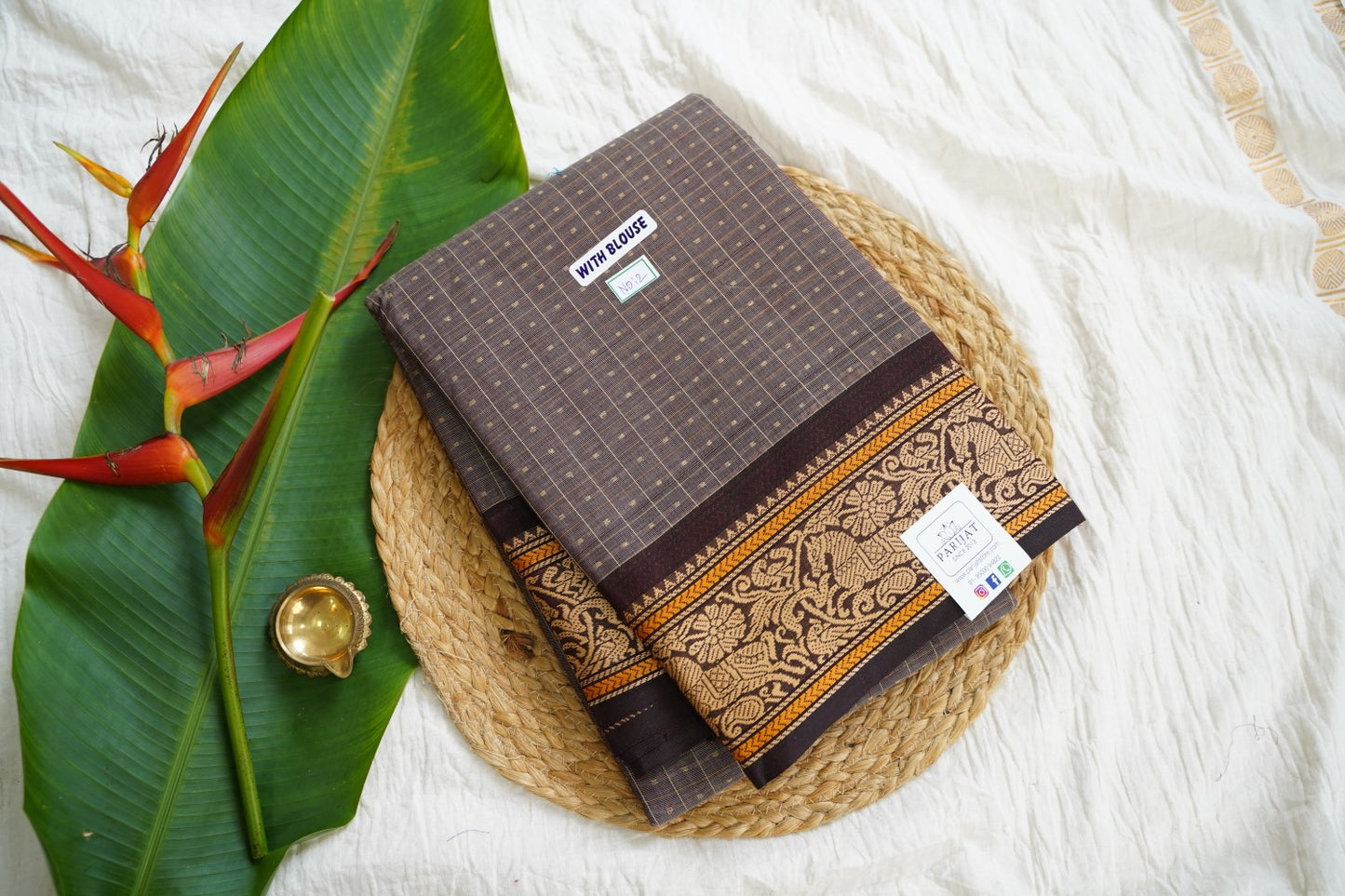 Chettinad handloom Cotton Saree PC15948