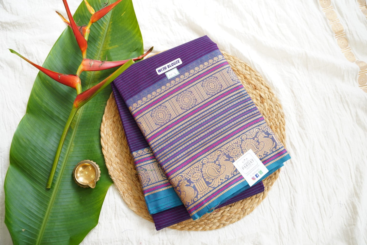 Chettinad handloom Cotton Saree PC15946
