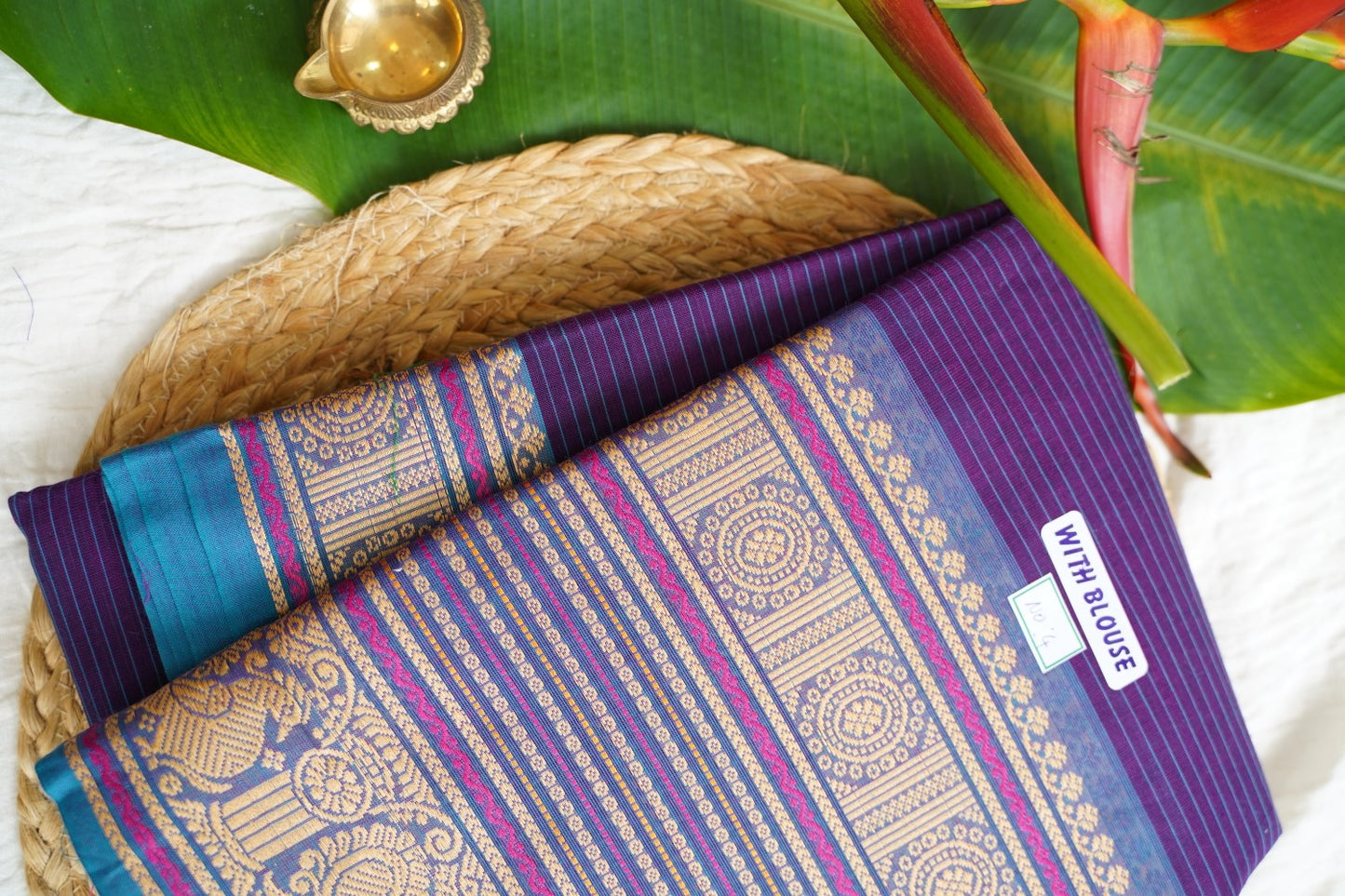 Chettinad handloom Cotton Saree PC15946