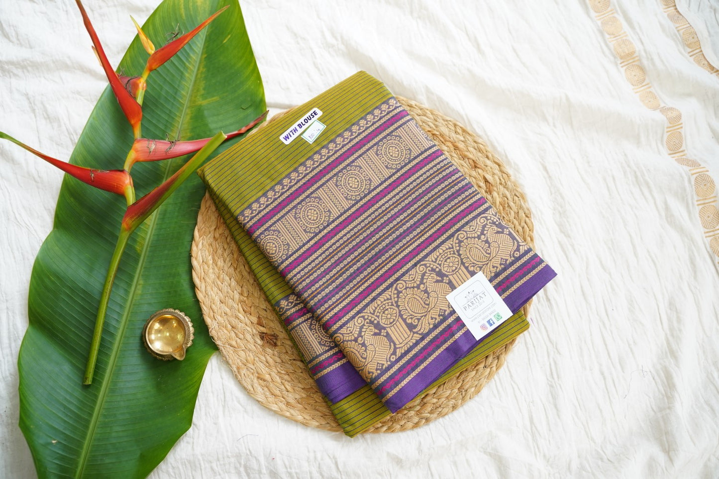 Chettinad handloom Cotton Saree PC15926