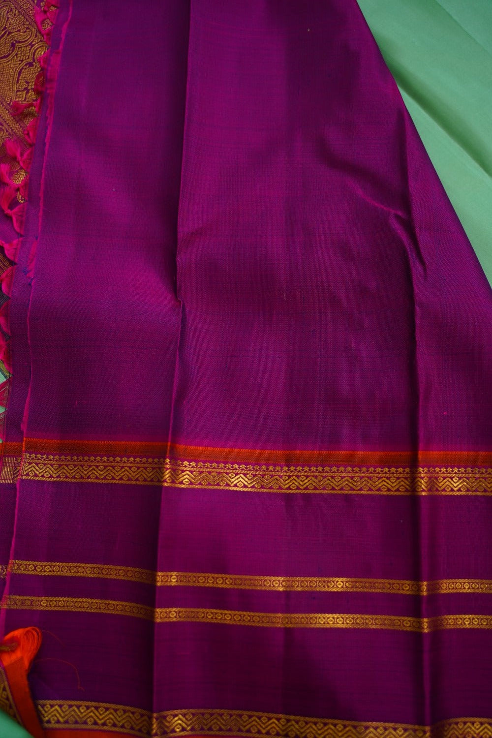 Pistha Green Pure Kanchi Silk Saree PC10134