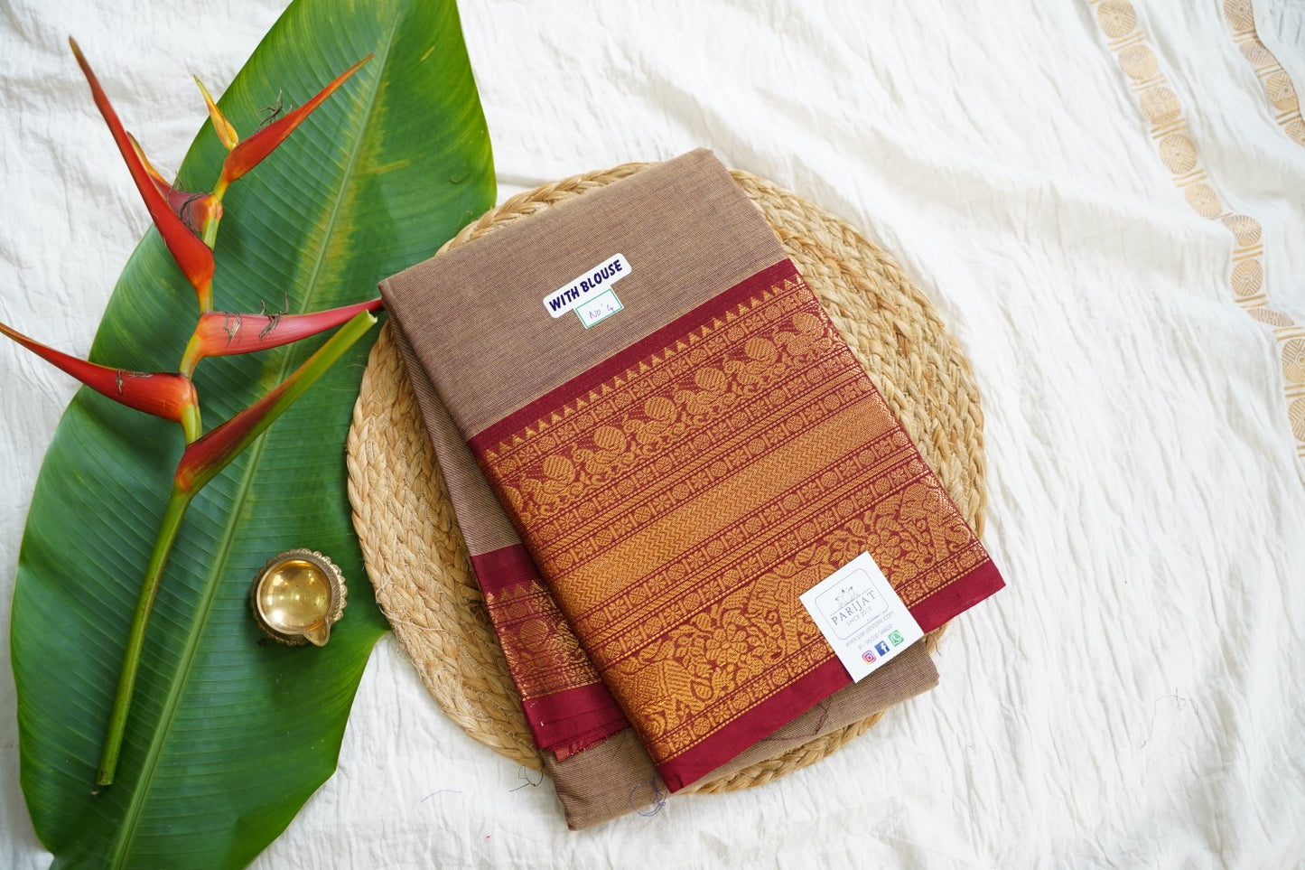 Chettinad handloom Cotton Saree PC15923