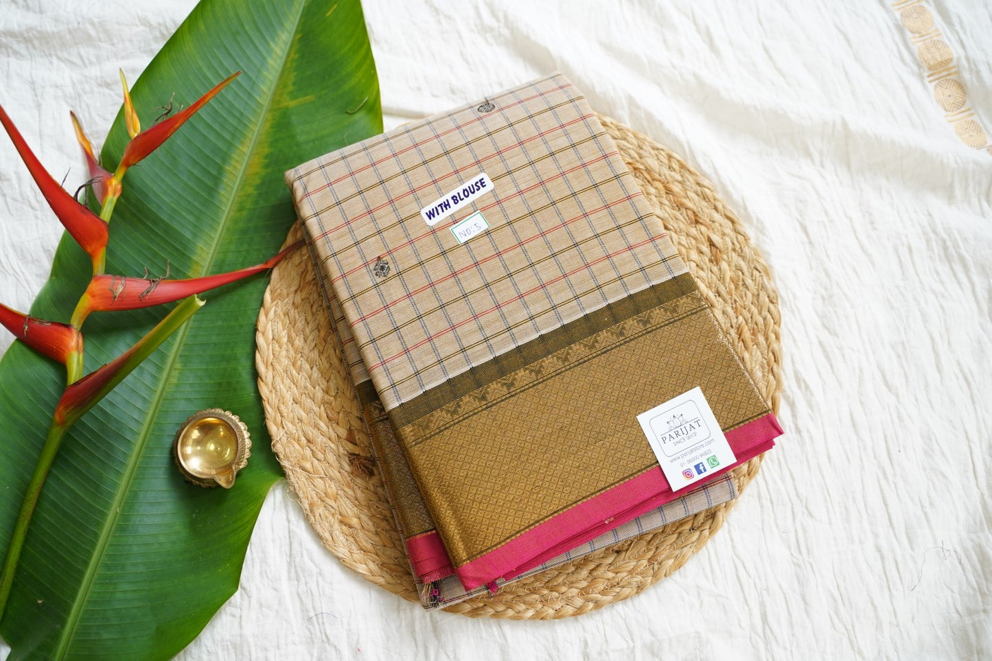 Chettinad handloom Cotton Saree PC15863